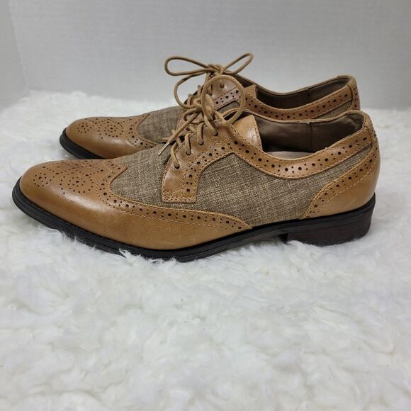 Vionic 505 Roth Derby Shoes Men's Size 9  Tan Toe Wingtip Orthoheel Technology - Picture 3 of 11